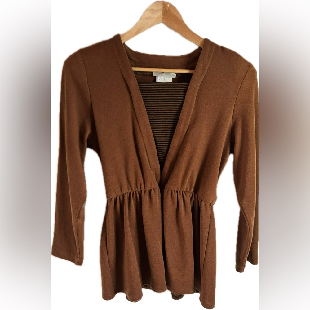 Vintage PANACHE Rust Peplum sweater